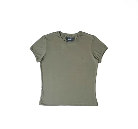 remera de mujer lisa color verde hecha en argentina