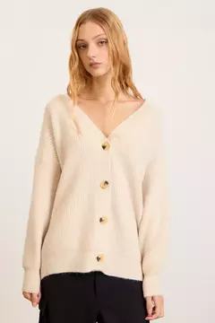 Cardigan Poema Crudo - Pura Home