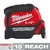 Cinta Metrica 5M Compacta Imantada Milwaukee 4822-0317(Cm y Pulg) - comprar online