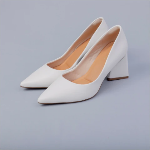 Sapato Feminino Salto Bloco Croco
