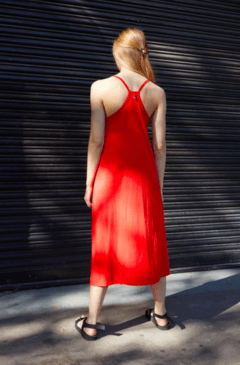 VESTIDO CORINTO ROJO - tienda online