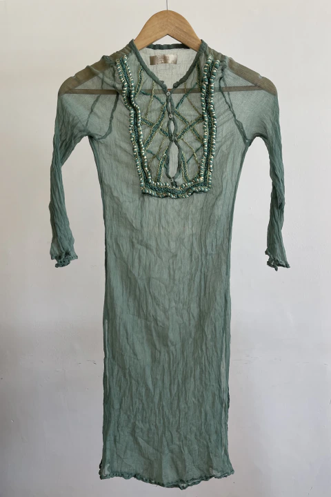 VESTIDO CARDON VERDE OLIVA ESTILO BOHO
