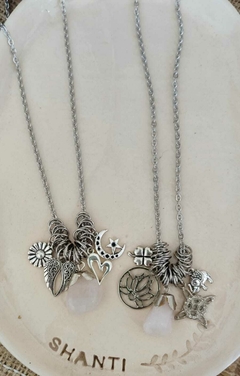 Collar Amuleto Cuarzo Blanco