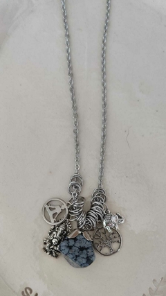 Collar Amuleto Obsidiana Nevada