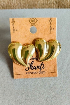 Aros Corazon Chunky Gold