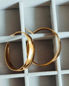 Argolla Semi Ancha Mediana Gold