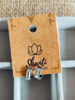 Argollas Clip con Cubic Recto