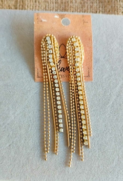 Aros Cascada con Cubic Gold