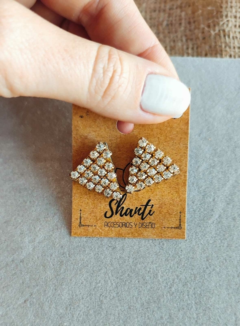 Aros Triangulo Cubic Gold