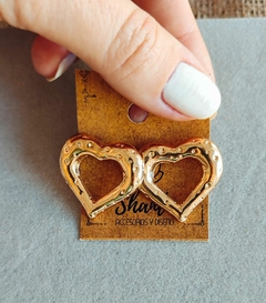 Aros Corazon Chunky Gold