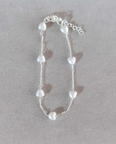 Pulsera Perlas Corazon AB