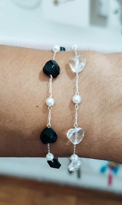 Pulsera Cristales Corazon AB