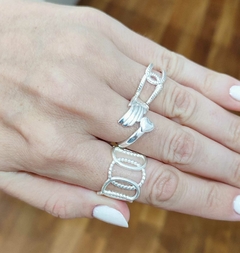 Anillos Anchos Acero Blanco en internet