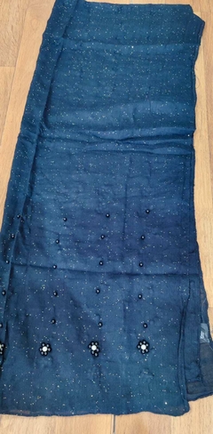 Pashmina Negra Bordada con Canutillos
