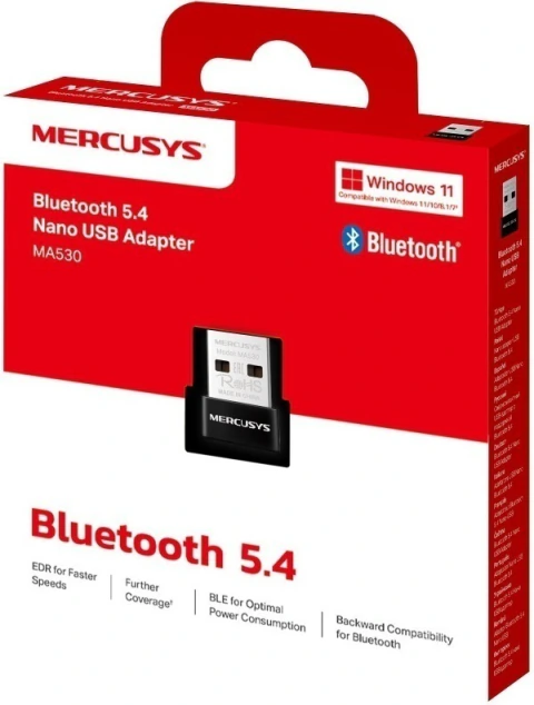 ADAPTADOR BLUETOOTH 5.4 MERCUSYS MA530 USB NANO