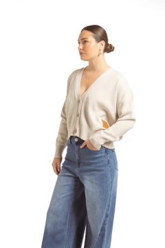 CARDIGAN CORTO BENJAMIN BLANCO - comprar online