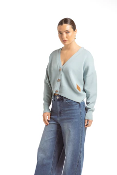 CARDIGAN CORTO BENJAMIN CELESTE