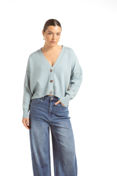 CARDIGAN CORTO BENJAMIN CELESTE - comprar online