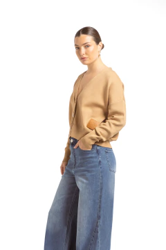 CARDIGAN CORTO BENJAMIN TOSTADO - comprar online