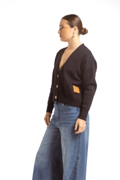 CARDIGAN CORTO BENJAMIN NEGRO - comprar online