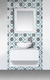 Azulejo Decorado Vidrio Impreso Hd 20x20 Calcareo Celeste