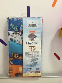 calzoncillos paw patrol talle 6 x 5 unidades - comprar online