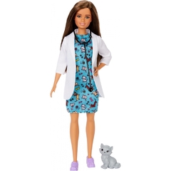 Barbie pet veterinaria morena paciente gatito - tienda online