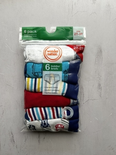 pack de 6 calzoncillos talle 2T- 3T