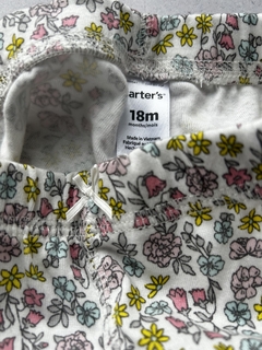 Pantalon algodon carters 18 meses flores - comprar online