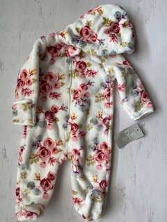Osito polar con capucha rosas 3-6m