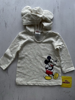 Remera con capucha mickey 6-9 meses