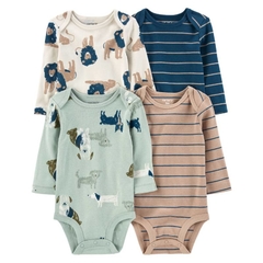 Pack de 4 bodys carters manga larga 9 meses