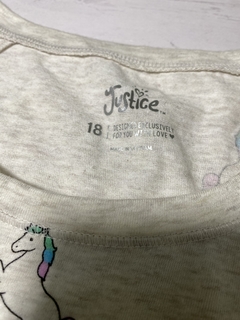 Remera manga larga justice talle 18 unicornio - comprar online