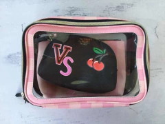 Set De 3 Porta Cosméticos Neceser Victorias Secret Or