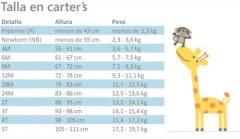 Enterito De Algodon Talle 6 Meses Carters - tienda online