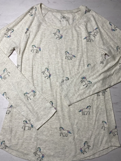 Remera manga larga justice talle 18 unicornio