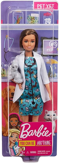 Barbie pet veterinaria morena paciente gatito en internet