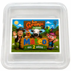 Lunchera infantil con 3 masas, 3 cortantes chicos y 1 sello de 50 mm - tienda online
