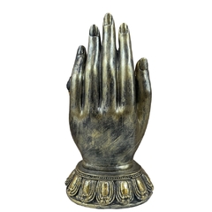 ganesh abençoando na mão em resina 24cm - comprar online