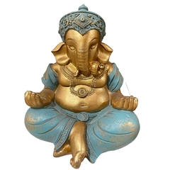 ganesh da prosperidade em resina 12cm