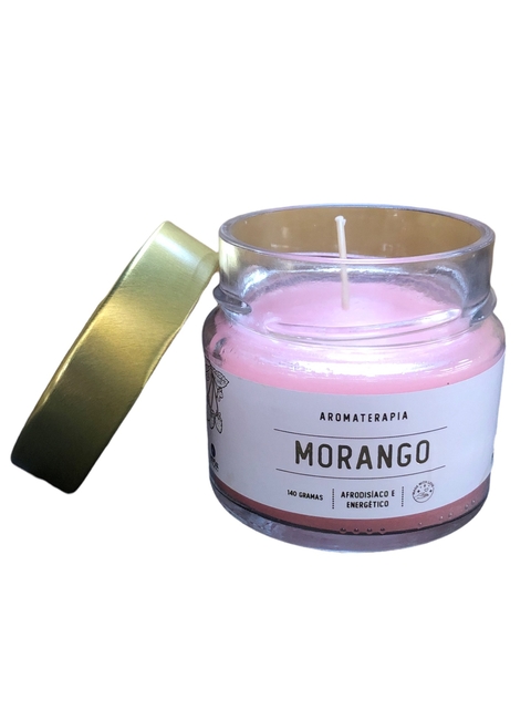 vela aromática atria aromas 140g morango