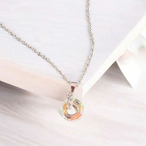 Cadena con anillo tornasolado - comprar online