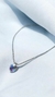 Cadena de acero con dije de plata 925 y cristal de corazon - comprar online