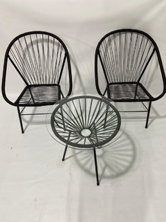 2 sillas asuncion y mesa simil yute - tienda online