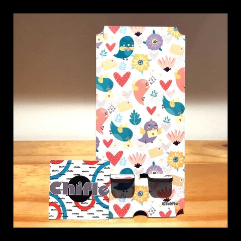 Porta Celu Madera Pajaritos y Corazones