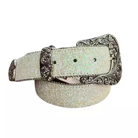 Cinto Paul Western Glitter Branco 4646 - comprar online
