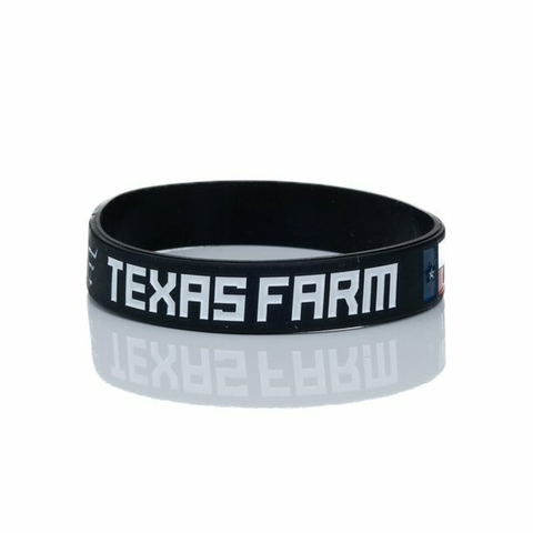Pulseira de Silicone Texas Farm Bandeira PL003 Preto/Branco - comprar online