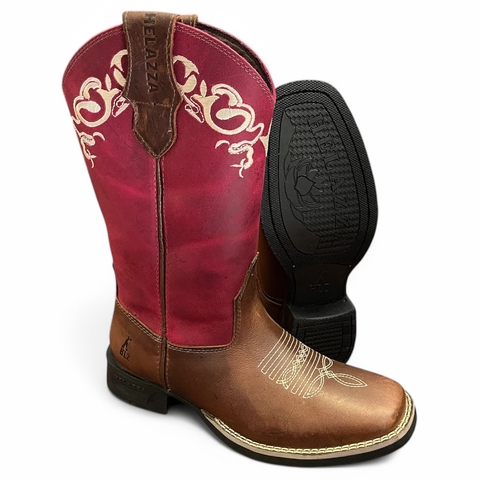 Bota Helazza Fossil Brow/Vermelho 4675FV - comprar online