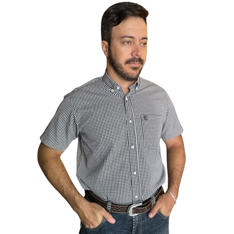 Camisa Regular Custom Bordada MC 2699 Preto - comprar online