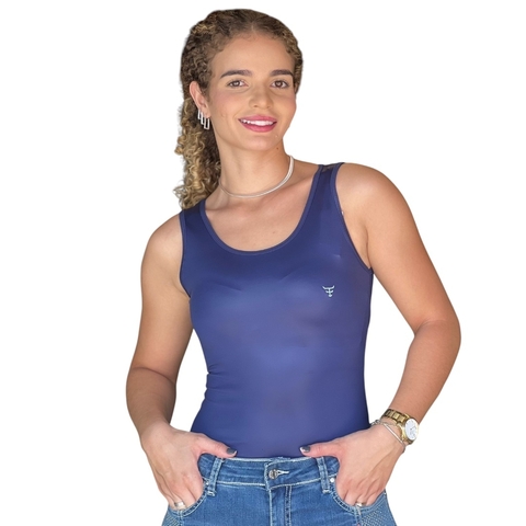 Body Texas Farm Cirrê Sem Manga Marinho BO001 - comprar online